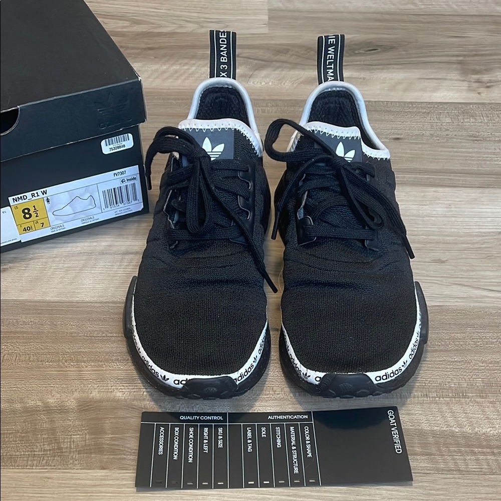 Adidas black tape logo sneaker